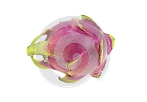 One dragon fruit isolated on white background