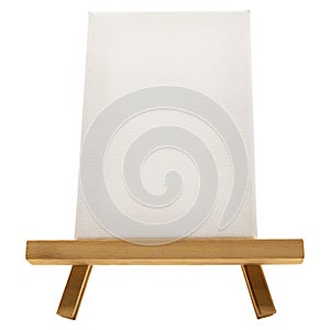 One easel with blank canvas
