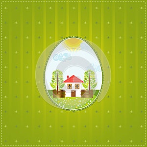 One easter eggs, vector