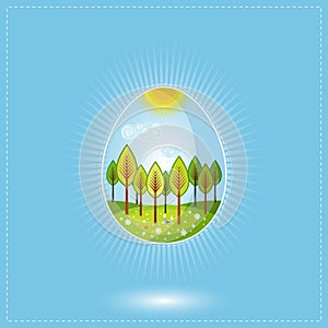 One easter eggs, vector