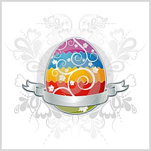 One easter eggs, vector