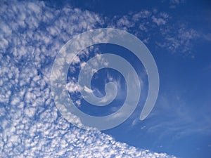 The edge of a hole in the clouds