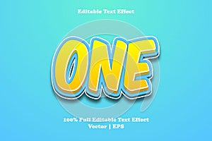 One editable text effect modern style