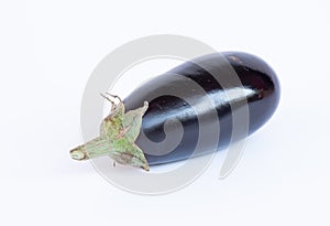 One eggplant on a white background