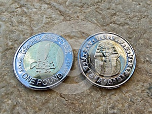 One Egyptian Pound coins