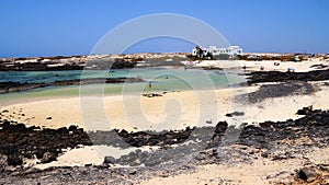 One of the El Cotillo lagoons, Fuerteventura, Canary Islands, Spain