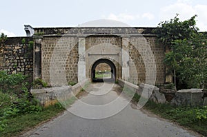 One of the entrance gate of Srirangapatna Fort, built by the Timmanna Nayaka in 1454, the fort came to prominence during the rule photo
