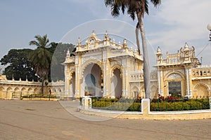 One of the entrances to Mysore Palace photo