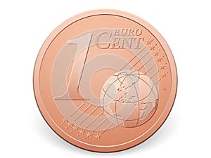 One euro cent coin