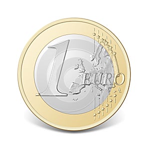 One euro coin. photo