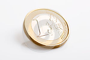 One Euro Coin Isolated