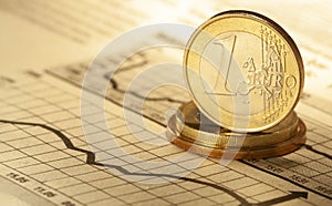 One euro on newspaper chart