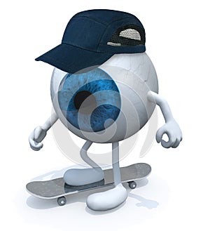 One-Eye with arms and legs skater