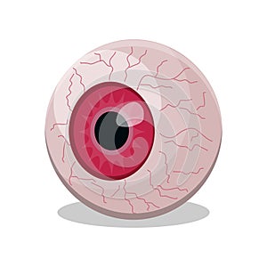 One eyeball isolated. Vector illustration.