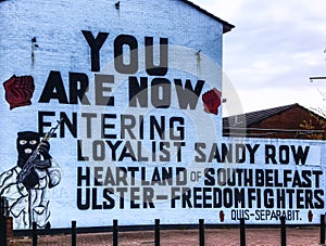 One of the famous political murals in Belfast