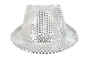 One festively shining white hat