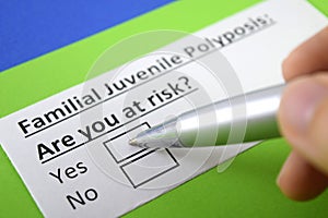 Questionnaire about health problem