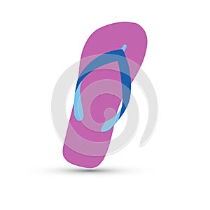 One flip flop vector on white background