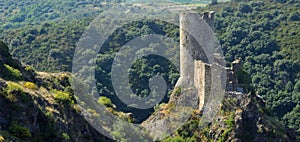 One of the four Castles at Lastours  Languedoc-Roussillon France photo