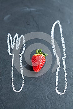 Fresh whole strawberry