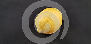 One fresh yellow lemon fruit isolated