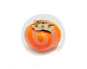 One Fuyu persimmon isolated