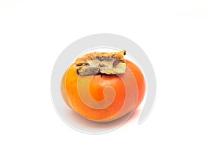 One Fuyu persimmon isolated