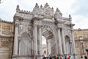 One of the gates of Dolma Bache Palace, Istanbul, Turkey photo