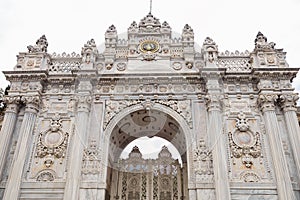 One of the gates of Dolma Bache Palace, Istanbul, Turkey photo