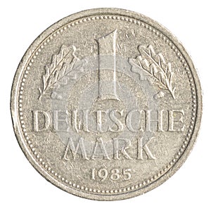 One german mark coin