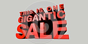 One Gigantic Sale photo