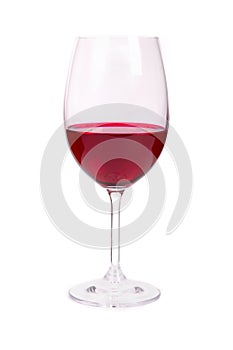 One glass of red wine photo