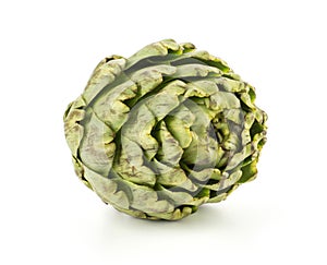 Fresh raw Artichoke flower isolated on white