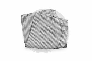 One gray and white striped pure cotton linnen napkin