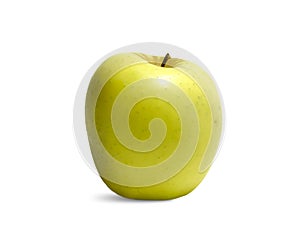 One green apple isolated on white background