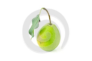 One green pear