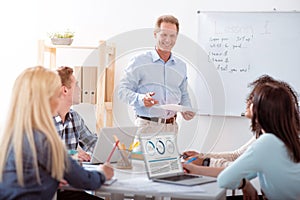 One group of students studying in the class