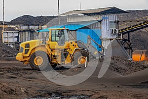 One of the heavy equipment used in the coal mining area