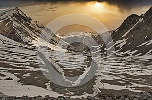 One of the highest mountain passes Khardung La Pass, 5602through a 600km long road linking Dharamsala to Ladakh