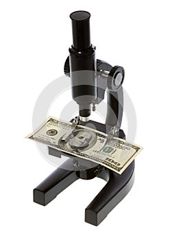 One Hundred Dollar Bill Under a Microscope