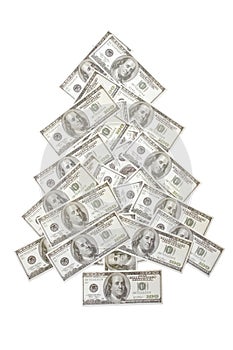 One hundred dollar xmas tree