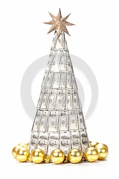 One hundred dollar xmas tree