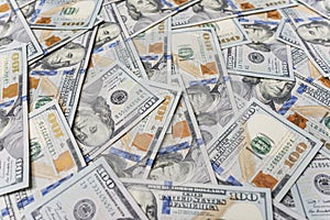 One hundred dollars background.