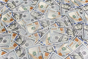 One hundred dollars background.