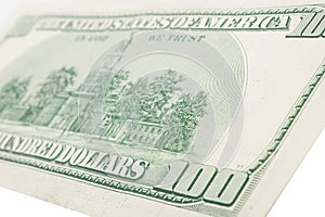 One hundred dollars bill. Macro