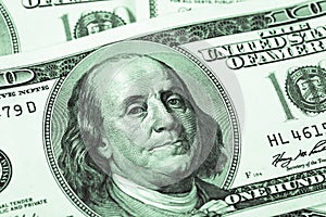 One hundred dollars conceptual background