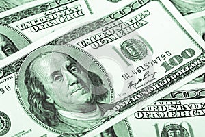 One hundred dollars conceptual background