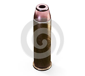 One hundred high calibre bullets 3d render photo