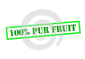 One hundred percent pur fruit