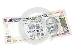 One hundred rupee note (Indian currency)